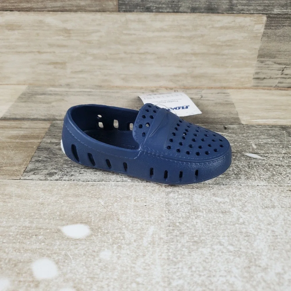Floafers Prodigy Driver Toddler Kids Shoe Sz 4 M Navy Peony Bright White Slip On